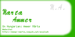 marta ammer business card